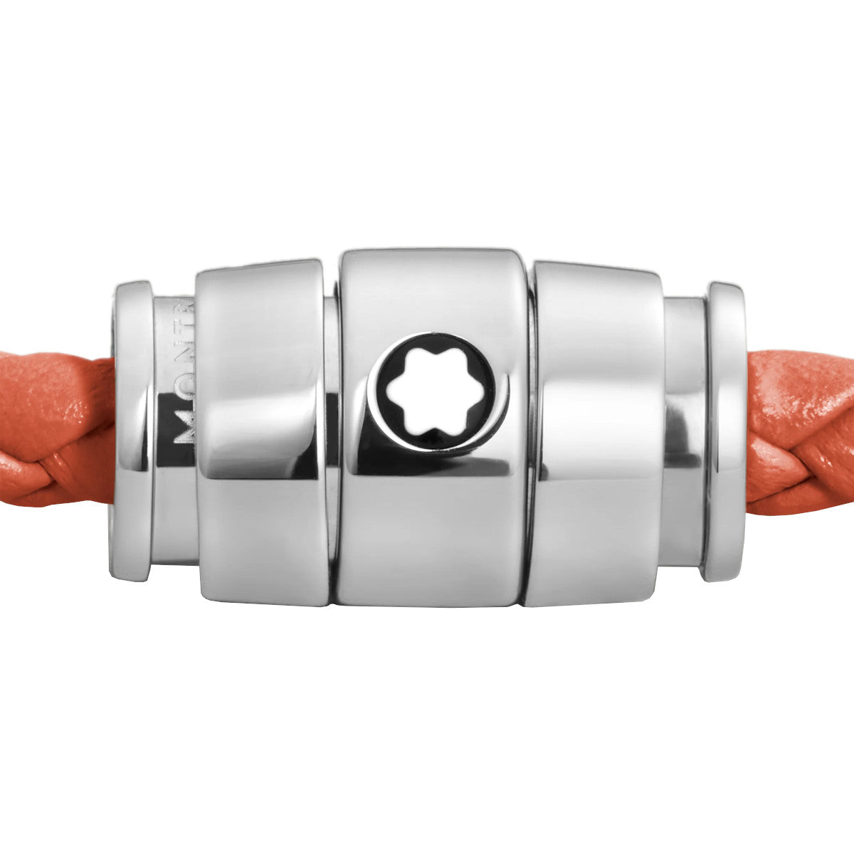 Bracelet acier 3 anneaux Collection Montblanc Meisterstück en cuir cayenne