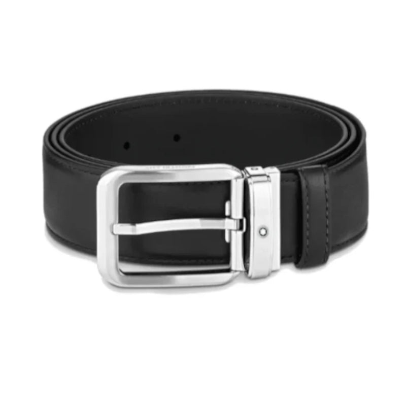 Ceinture De 35 mm En Cuir Noir